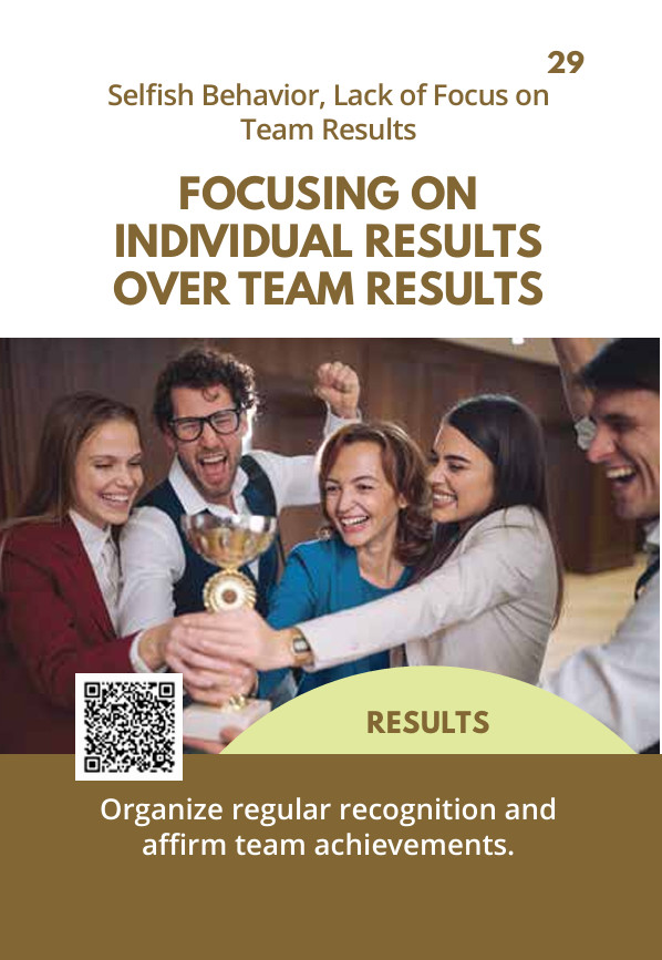 Card 29 – Focusing On Individual Results Over Team Results