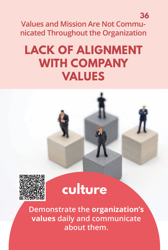 Card 36 – Lack Of Alignment With Company Values