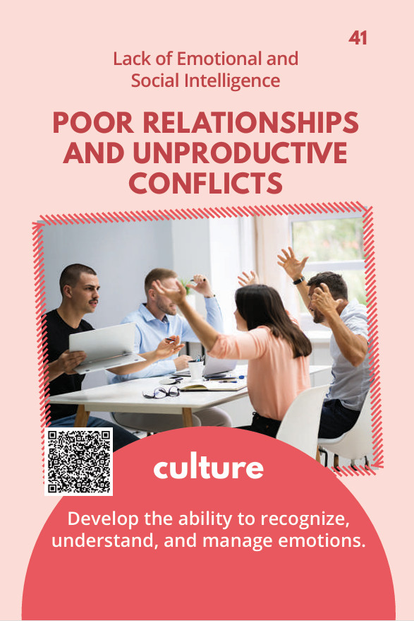 Card 41 – Poor Relationships And Unproductive Conflicts
